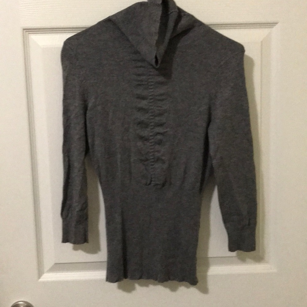 Express ribbed turtleneck 3/4 length
